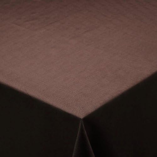 Classic Plain Brown Wexford Everyday Dining Rectangular Tablecloth, Pack of 2 - 52" x 90"