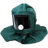 Maschera Protettiva Per Sabbiatura - Cappuccio Con Visiera In Vetro, Protezione Collo E Spalle - Foto 3