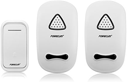 Wireless Doorbell Kits,Battery Operated Waterproof Digital Doorball 1000 feet range with 1 Push Button + 2 Chimes White
