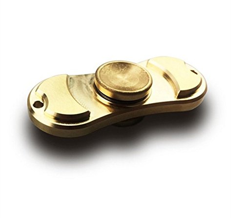Bestland Fidget Spinner Premium Brass Metal Finger Toy Relieve Stress Reducer Anxiety Increases Focus for Kids Adult Funny,High Speed 3-5 Minute Spins (Gold)