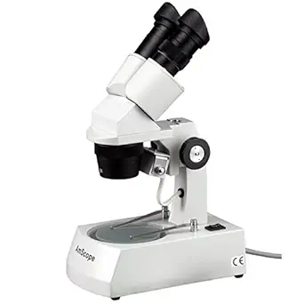 AmScope SE306-AY Binocular Stereo Microscope, WF10x and WF15x Eyepieces, 20X/30X/40X/60X Magnificati