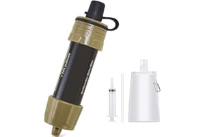 Aomiun Filtre à Eau Extérieur Système de Filtration de l'eau de Paille Purificateur d'eau pour la Préparation aux Urgences Camping Voyage Randonnée