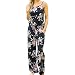 Produktbild Btruely Jumpsuit Damen Elegant Lange Playsuit Böhmen Romper Ärmellos O-Ausschnitt Overall Frauen Clubkleidung Sommer Lose Hosen (XXXL, Schwarz)