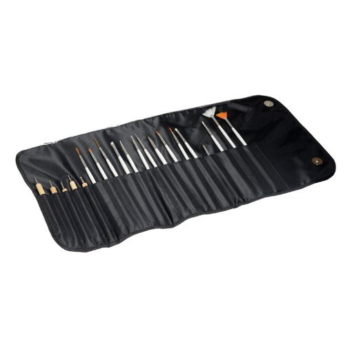 15x UV-Gel Nagel Pinsel Nagel Art Nail Art Brush + 5x Dotting Pinsel+ Etuie - 5