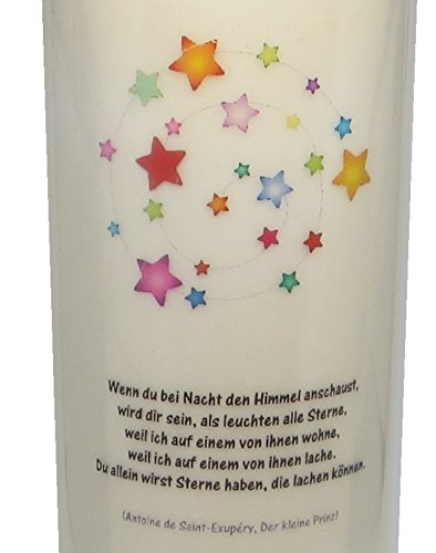 Sternenkind LED Grabkerze Grablicht Trauerkerze Motiv Sterne Prinz inkl. Batterien - 2