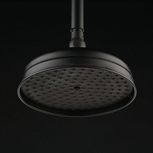 Hiendure®Durchmesser 8 Zoll Runde Luxus Regendusche Einbauduschköpfe Messing Duschkopf aus Messing Spiegeleffekt Öl-rieb Bronze - 2