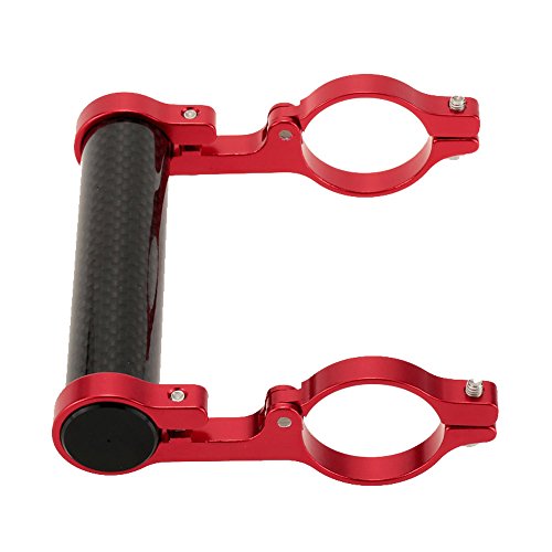 Lixada GUB 31,8 MM doppelte Lenker Erweiterung Mount Carbon Fiber Extender Halter für Fahrrad Licht Fahrrad Tacho - 2