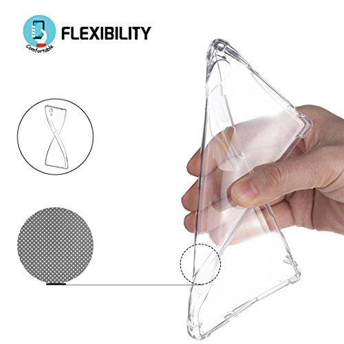 Wrcibo Sony Xperia XA1 Ultra TPU Suave Funda Transparente TPU Cascara Protectora Superior a La Silicona Parachoques Case Ultra-delgado Shock-Absorci  n Anti-Ara  azos