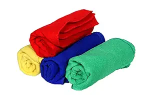 Spendiff Multipurpose Microfiber Cloth for Car Cleaning, Polishing, Glass & Detailing Towel for Kitchen Cleaning 40cm x 40cm Wet and Dry Cotton, Microfibre Cleaning Cloth (Pack of 4)