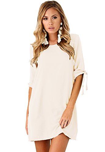 loose chiffon dress white