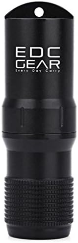 HOCHII EDC Survival Waterproof Pill/Match Case Box Container w/O-Ring Outdoor Hiking Emergency Gear travel kits Tool (Black)