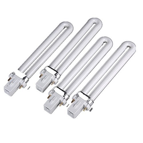 Winrembrandt 4Pcs 9W Curing Make Up Light Bulbs for Nail Art Dryer UV Lamp Light Replacement