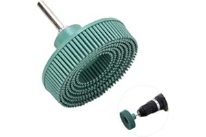 GAROSA 3 Zoll Gummi Borstenbürstenscheibe – Schleifbürsten für Gratrost entfernen, Grünrost Polieren, Reinigung, Putzen, Lackieren