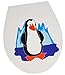 Produktbild Unbekannt Aufkleber - für Toilettendeckel / Klodeckel -  lustiger Pinguin  - WC Toilettensitzaufkleber / Sticker Bad - Sitz - Badezimmer - Tier - Folie Toilettensitz ..