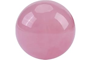 ZERODIS Sfera di in Quarzo Rosa Naturale, per Meditazione, Feng Shui, Guarigione, Creazione di Gioielli, Decorazione Casa, Bilanciamento Chakra