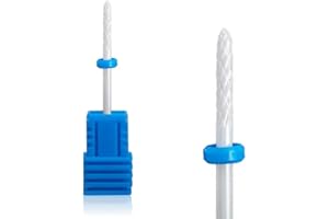 Natury Nails Fresa de Cerámica para Torno de uñas. Broca de Cerámica para Torno de uñas. Manicura, Pedicura, Esmalte Semipermanente, Cutícula, Acrilico y Gel (Grano Medio)