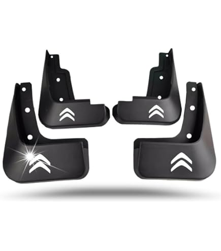 Jeu De 4 Bavettes Garde-Boue Peugeot Partner 2 Tepee 2008-2018 - Accessoire Voiture Noir