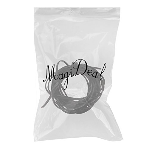 MagiDeal 5 Meter 3mm Flache Lederschnur Für Armband Perlen Schmuck Machen DIY – Schwarz, 5 Meter 3mm - 2