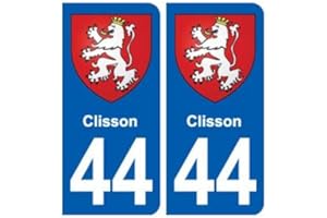 BEARN 44 Clisson autocollant plaque stickers ville - Angles : arrondis