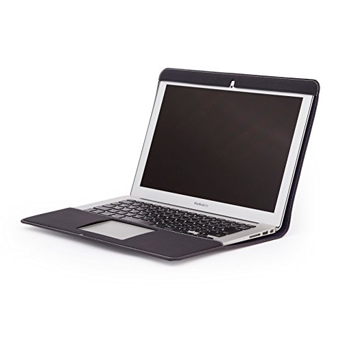 MacBook 12″ Leather Cover, Premium Genuine European Leather Laptop Case | Primo by ZENDO [NAVY] - 2