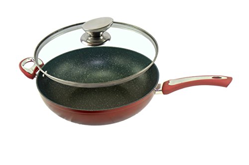 WTC XXL Woks Wokpfannen mit Deckel Asia Wok Pfanne in verschiedenen Ausführungen (32 cm mit Griff) - 3