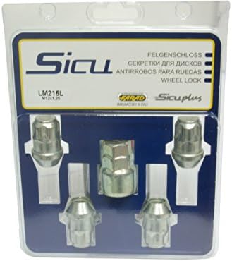 1 Set Rim Locks Anti-Theft M12x1,5 SICU SW 19 – 21 by Farad/Wheel Nuts/Made in Italy/Alloy/Wheel/Alloy/Rims/Chevrolet/Daewoo/Chrysler/Daihatsu/Chrysler/Dodge/Ford/Honda/Hyundai/Jaguar/Kia/ Lexus/Mazda/Mitsubishi/Vauxhall/Rover/Toyota/Volvo/SSANGYONG/Subaru/Proton//323/MX/Tribute/Colt/Lancer/Galant Outlander/KA/Fiesta/Focus/Mondeo/Yaris Corolla Avensis RX LS/Nuts