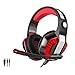 Produktbild Gaming Headset - Gaming Headset für PS4 Xbox One PC, Beexcellent GM-2 Professional Deep Bass Kopfhörer mit Mikrofon LED Licht für Laptop Mac Handy Tablet (Red, GM-2)