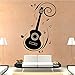 Produktbild BFMBCH Simple Style Gitarre Wandaufkleber Mode Kunst Wandaufkleber Dekoration Wohnzimmer Abnehmbare selbstklebende Wasserdichte Tapete Schwarz XL 58 cm X 82 cm