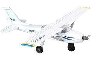 Daron Cessna 172 2000 Skyhawk 1:87 Scala Aereo Modello in Miniatura con Pista di Decollo/Atterraggio Flessibile Gomma per Ragazzi e Appassionati di Aeronautica