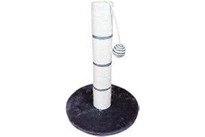 AAD Cat Pet Scratching Post Pole | 40cm Cat Activity Centre Grey Colour Cat Scratch Poles | Pet Playing Sisal Post (Round) (HA009)