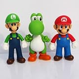 figuras mario bros aliexpress 3pcs/set Super Mario Bros Luigi Mario Yoshi PVC Action Figures toy 13cm