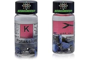NOVAELEMENTS Potassio elemento 19 K, 1 grammo 99,8% in olio minerale in fiala di vetro con etichetta