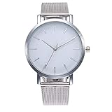 IG Invictus Analoge Quarz Armbanduhr der Art und Weisefrauen Kristalledelstahl Mesh Gürteluhr ZLF 00154 MIT Silber Uhr