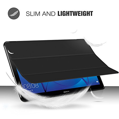 Huawei MediaPad T3 8.0 hülle, IVSO hochwertiges PU Leder Etui hülle Tasche Case – mit Standfunktion, super 360° Anti-Wrestling, ist für Huawei MediaPad T3 8.0 Tablet-PC perfekt geeignet (Schwarz) - 5