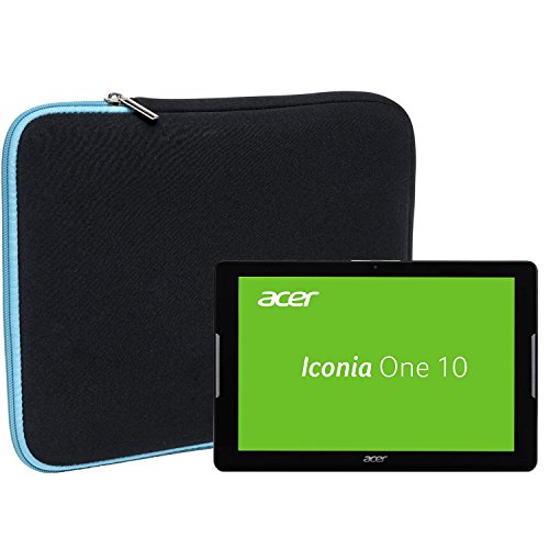 Slabo Tablet Tasche Schutzh  lle f  r Acer Iconia One 10  B3-A30  H  lle Etui Case Phablet aus Neopren     T  RKIS   SCHWARZ