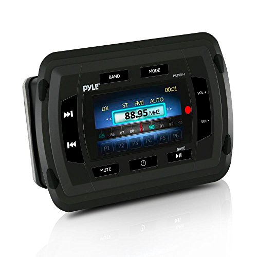 Pyle PATVR14 - Unità principale stereo / ricevitore audio/video Bluetooth per imbarcazioni; resistente all'acqua, con schermo LCD e lettore USB
