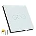 Produktbild ChaRLes 110-240V Smart Wifi Light Switch Touch Wall Switch Panel Switches 3 Switches in 1 Gang Alexa//Echo - Weiß