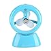 Produktbild USB Luftbefeuchter Ultraschall Fan Desktop Kühlung Luftreiniger Tragbar Handhaltende Wiederaufladbare Lüfter für Haus Büro Wohnzimmer(Blau)