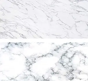 SAVIAURA 1 Sheet 2 in 1 Photography Backdrop 3D Flat Lay Tabletop Double-Sided 34x21 Photo Background PVC Wrinkle-Free for Small Products Food, Cosmetics Shoot (#1- White Marble Pattern)
