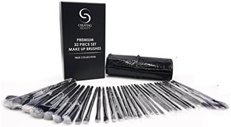 Creating Beauty Premium Make Up Brushes, Makeup Brushes Cosmetics Professional Essential 32-Piece Make Up Brush Set Kits with Gift box
