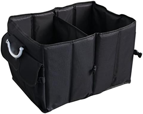 WJJ-Car Boot Organizer, Collapsible Heavy Duty Car Boot Tidy Waterproof Storage Boot Organiser Box Compartments for Car, SUV, Minivan, Truck Indoor and etc