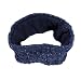 Produktbild Tukistore Damen Elastische Gestrickte Stirnband Mode Warme Stirnband Grobstrick mit Zopfmuster und Pailletten weichem Fleece Innenfutter Gestrickte Kopfband Haarband Ohr Wärmer Haarschmuck