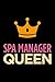 Produktbild Spa manager queen: Blank lined novelty office humor themed notebook to write in: With a practical, versatile wide rule interior: Pink and orange cover