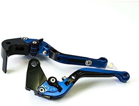 SMB moto parts Pair levers motorbike racing Flip Up adjustable folding BMW HP2 SPORT 2008-2011 - Blue black blue