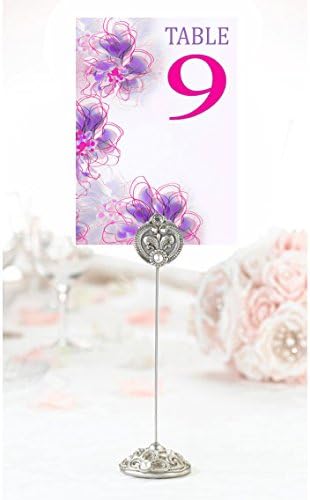 Pink &amp; Purple Table Numbers for Wedding or Party Numbers 1-10 &amp; Top table