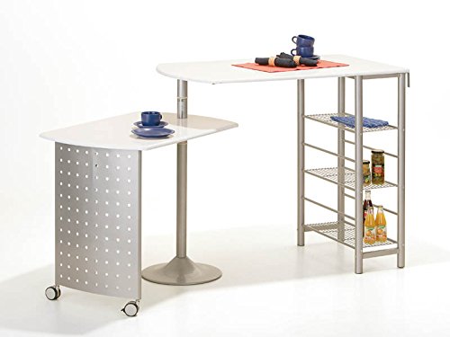 Inter Link 99600220 FILAMENTO Küchenbar weisse Platten 115 176x70x100 cm
