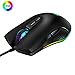 Produktbild Gaming Maus, JSxhisxnuid 3200DPI RGB Beleuchtung Gamer Maus,/ LED/Ergonomisches Design/USB-Wired Maus Hohe Präzision für Pro Gamer (Schwarz)