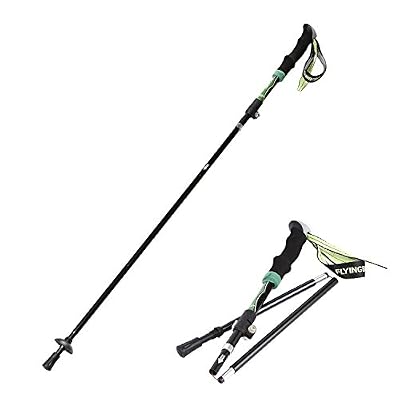 OUTAD Bâton de Randonnée Pliable Alpenstock en Alliage d’aluminium 7075 Longeur de 35 à 125 cm (1 Baton)