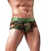 Produktbild Herren Boxershorts Retroshorts Bequeme Herren Unterwäsche Männer Unterhosen Slips Herren Unterhosen Camouflage Druck String Herren Karierte Dessous (S, Grün)