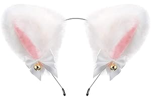 Orecchie Gatto, BKJJ Cerchietti per Capelli, Fascia per Capelli Orecchie di Gatto Cosplay, Mollette per Capelli con Orecchie da Volpe/Gatto Gatto Accessori per Festa Costume Carnevale Halloween Natale